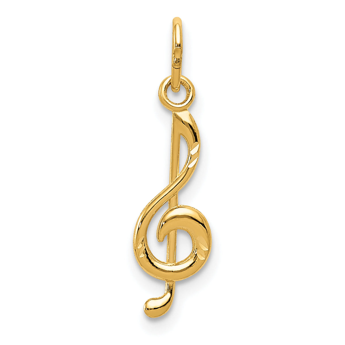 14K Treble Clef Pendant-YC1057