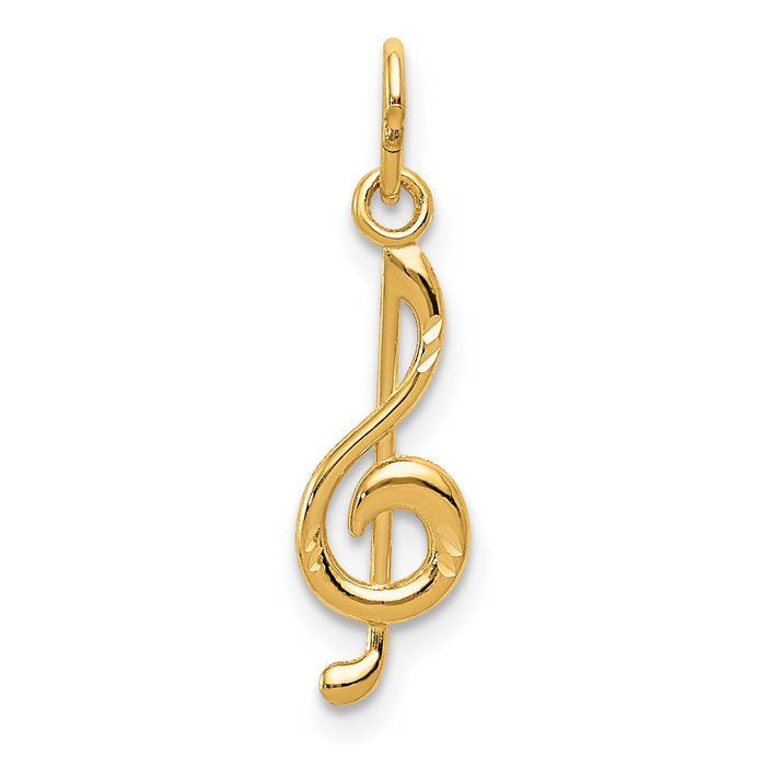 14K Treble Clef Pendant-YC1057