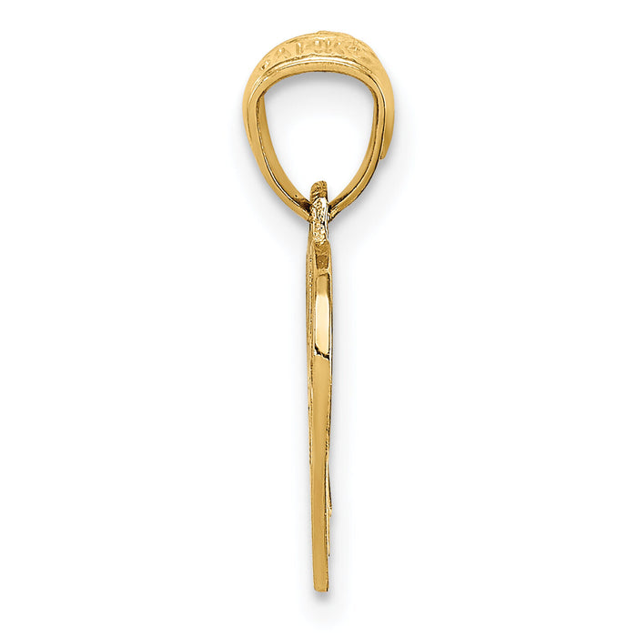 14K Basketball and Hoop Pendant-YC1059