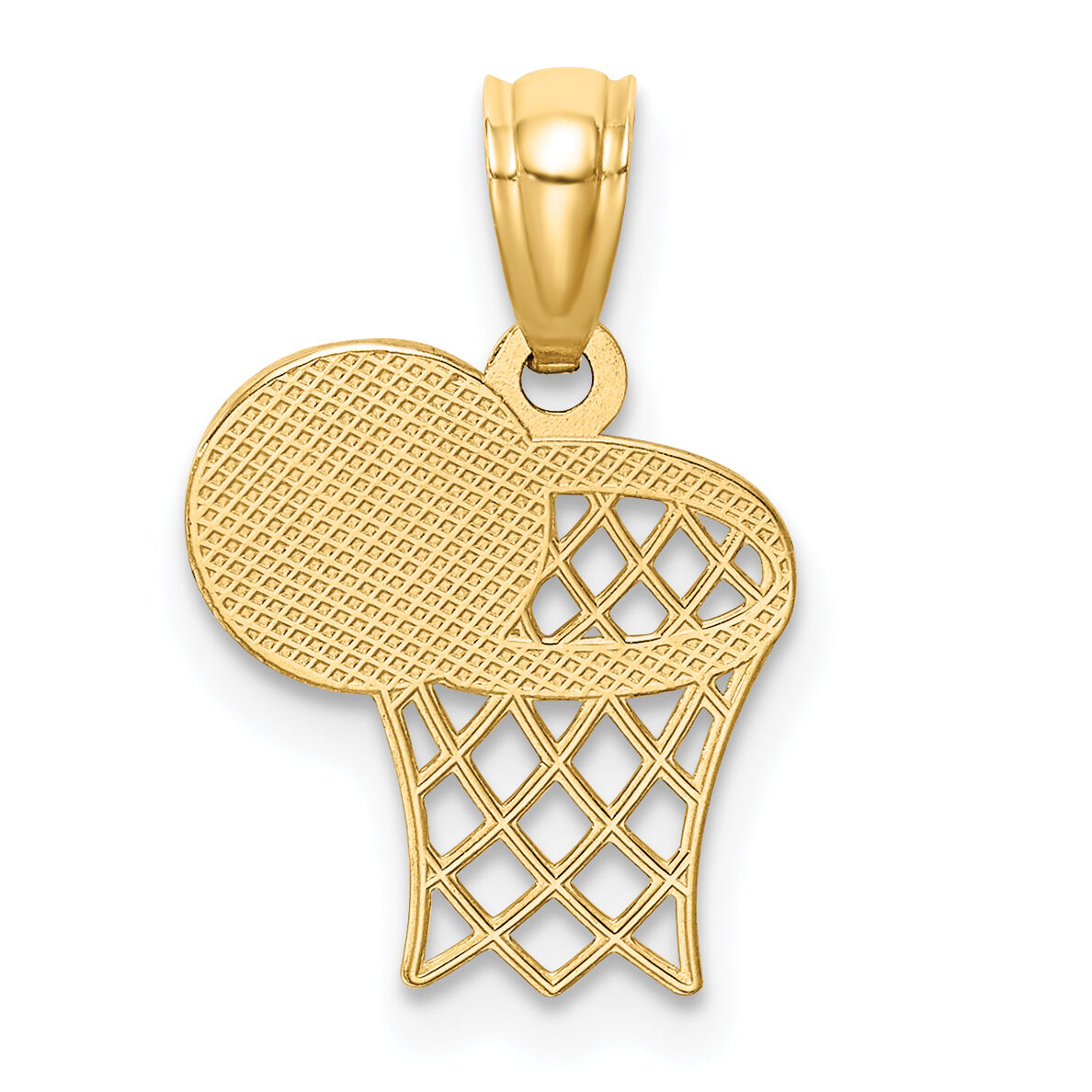 14K Basketball and Hoop Pendant-YC1059