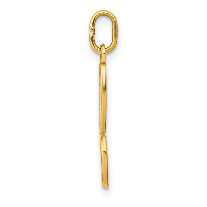 14k Yellow Gold Letter B Initial Charm-YC1060B