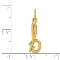 14k Yellow Gold Letter B Initial Charm-YC1060B
