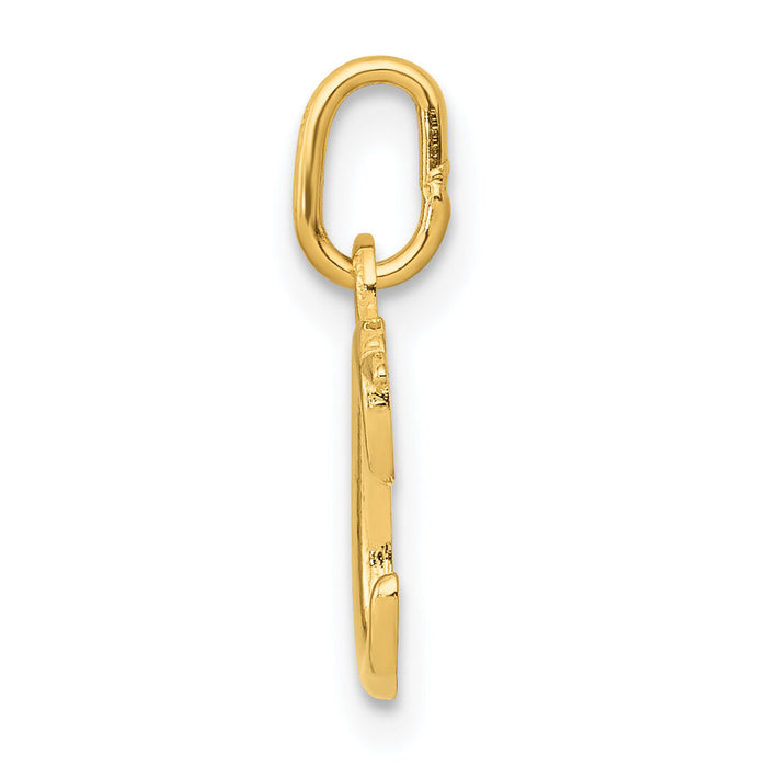 14k Yellow Gold Letter C Initial Charm-YC1060C