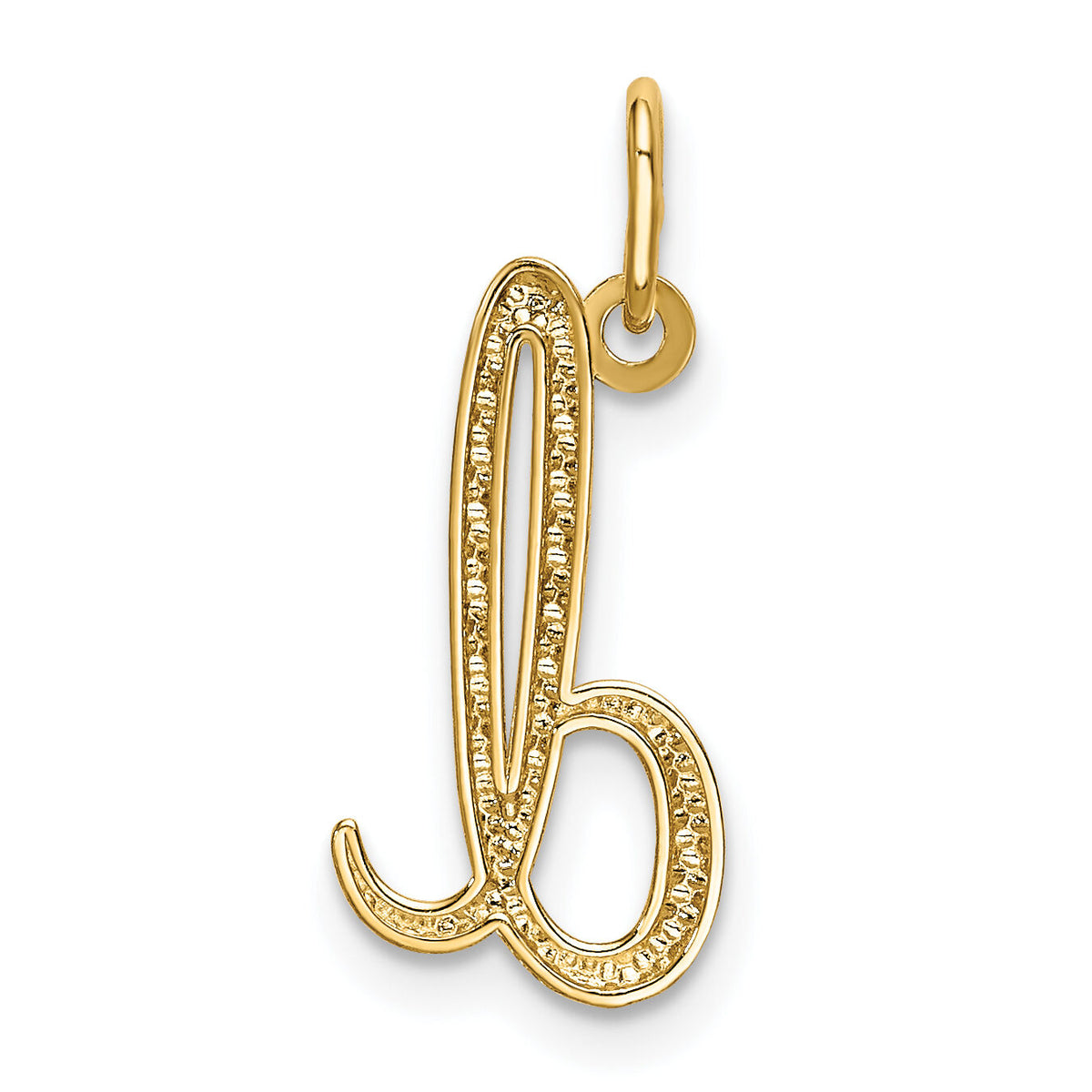 14k Yellow Gold Letter D Initial Charm-YC1060D