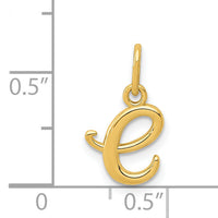 14k Yellow Gold Letter E Initial Charm-YC1060E