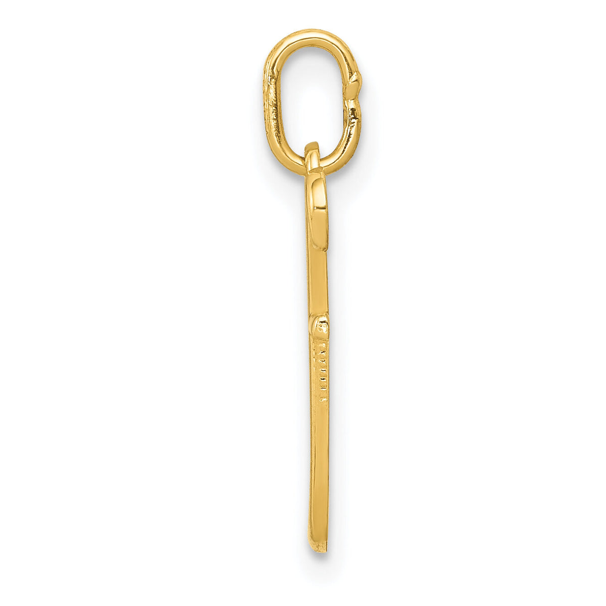 14k Yellow Gold Letter F Initial Charm-YC1060F