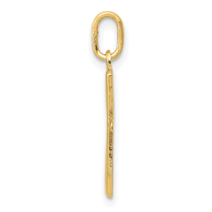 14k Yellow Gold Letter G Initial Charm-YC1060G