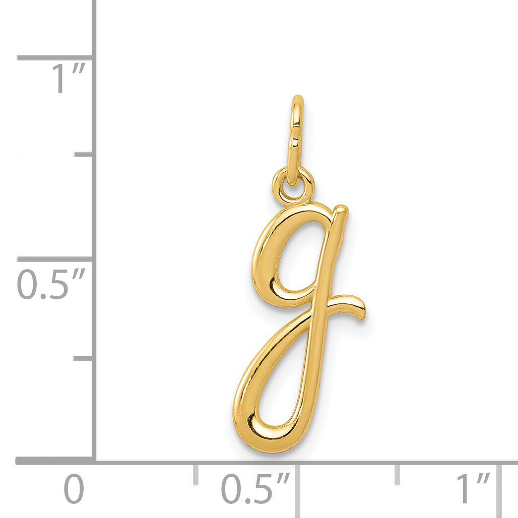 14k Yellow Gold Letter G Initial Charm-YC1060G
