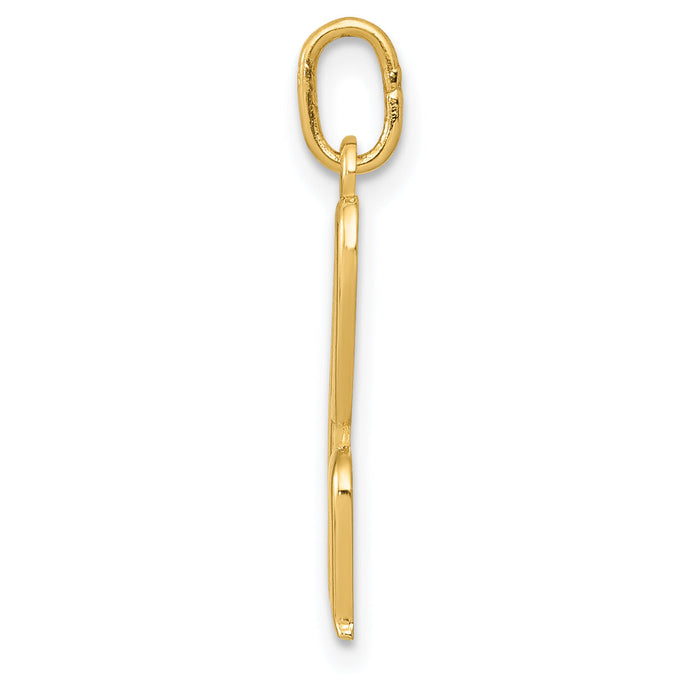 14k Yellow Gold Letter H Initial Charm-YC1060H