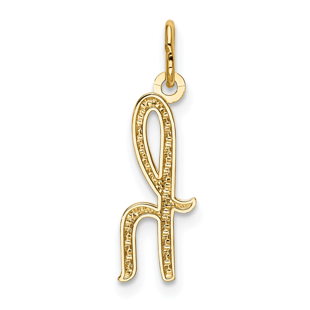 14k Yellow Gold Letter H Initial Charm-YC1060H