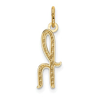 14k Yellow Gold Letter H Initial Charm-YC1060H