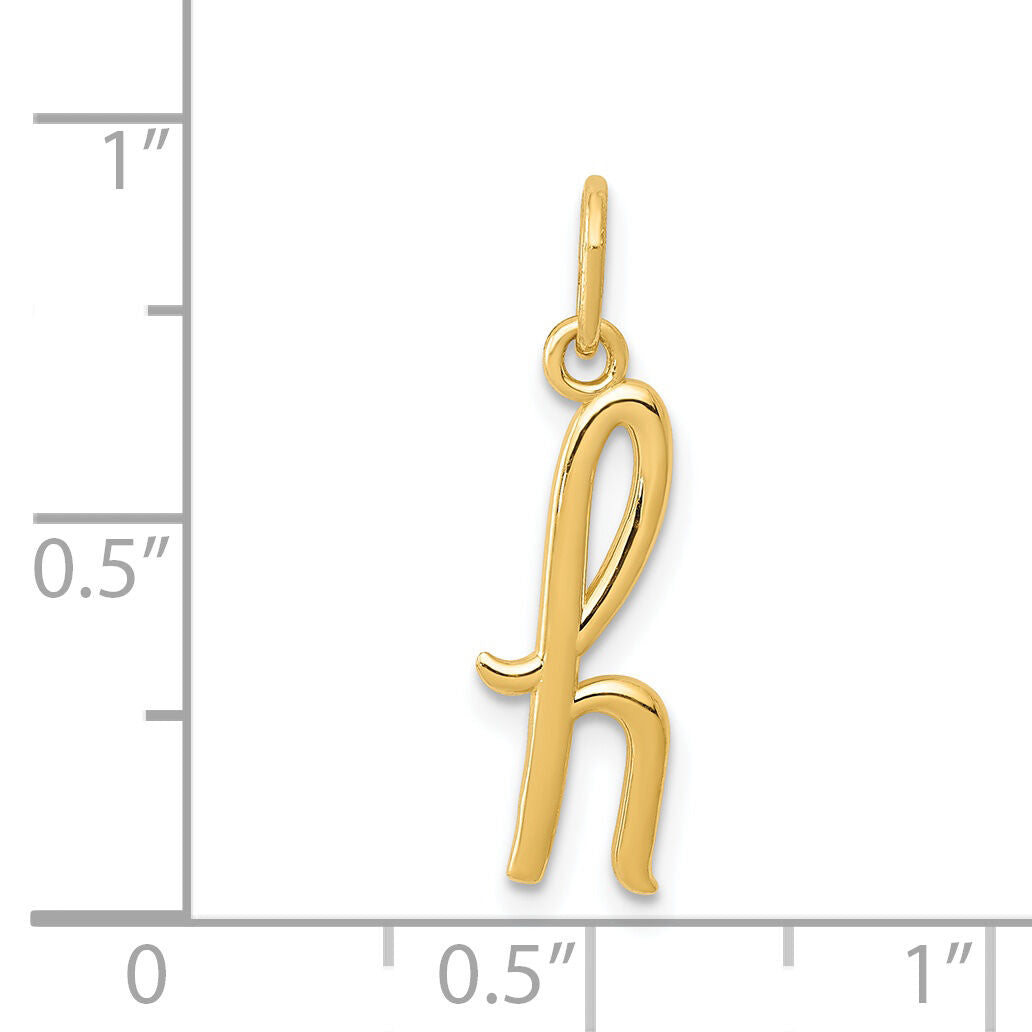 14k Yellow Gold Letter H Initial Charm-YC1060H