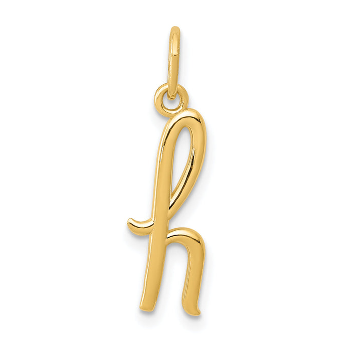 14k Yellow Gold Letter H Initial Charm-YC1060H