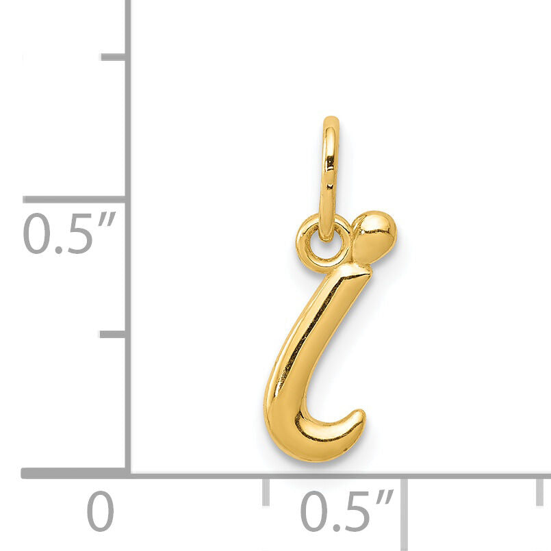 14k Yellow Gold Letter I Initial Charm-YC1060I