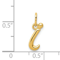 14k Yellow Gold Letter I Initial Charm-YC1060I