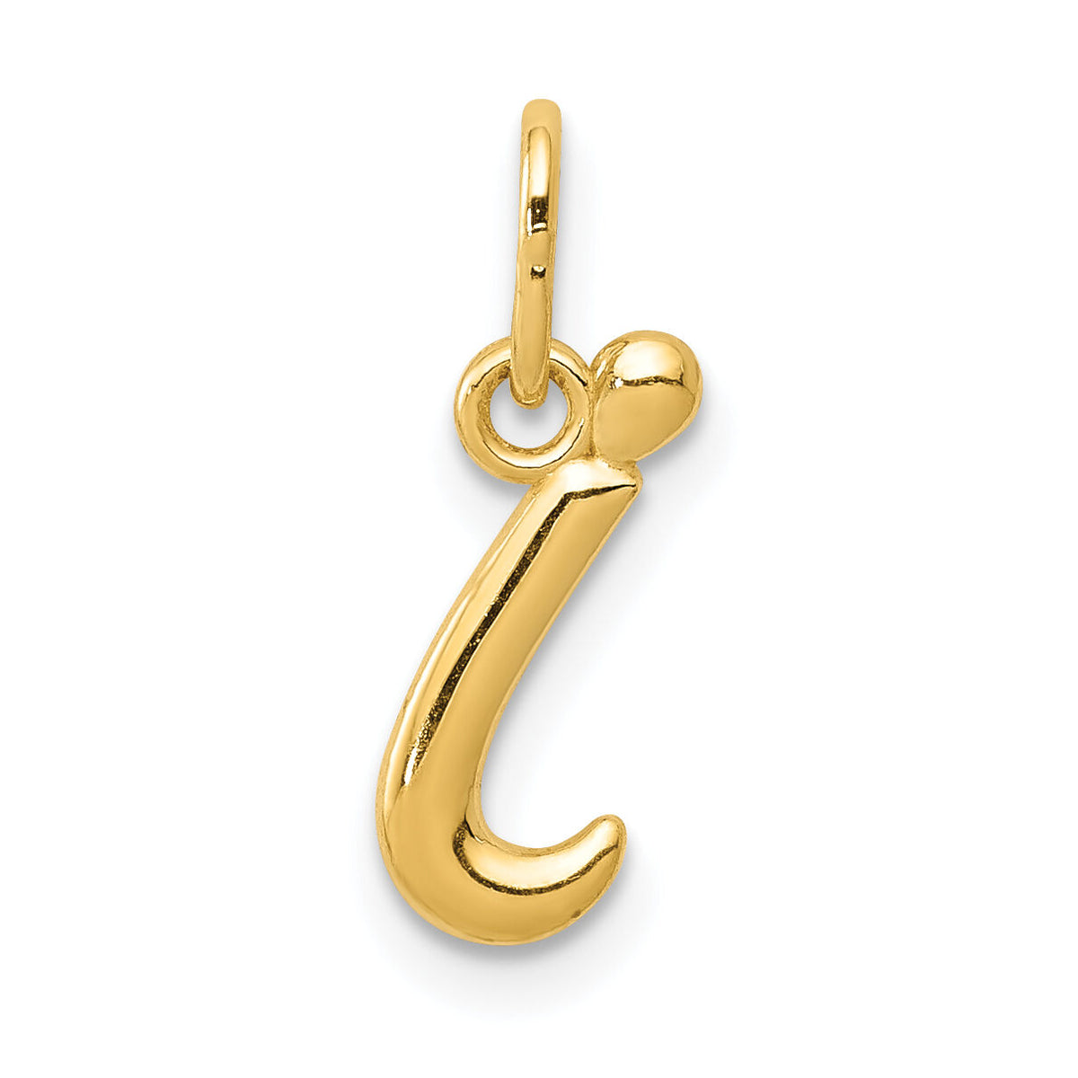 14k Yellow Gold Letter I Initial Charm-YC1060I