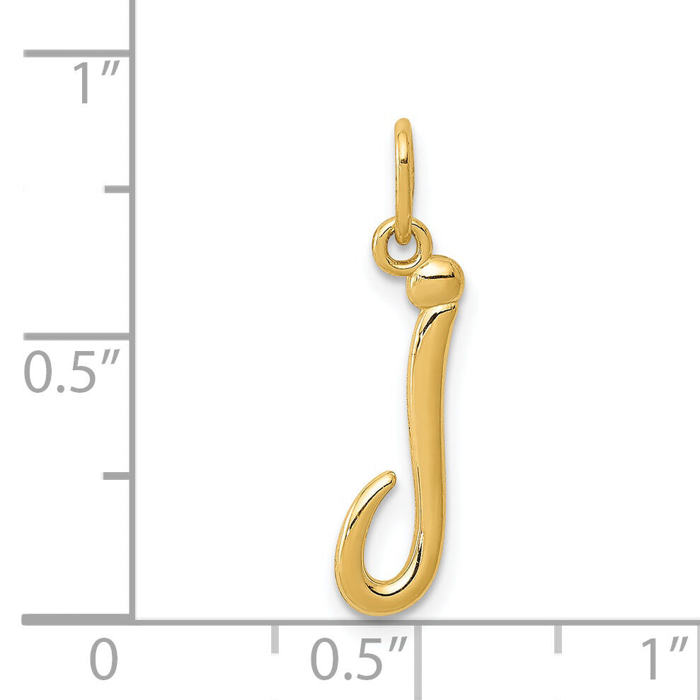 14k Yellow Gold Letter J Initial Charm-YC1060J