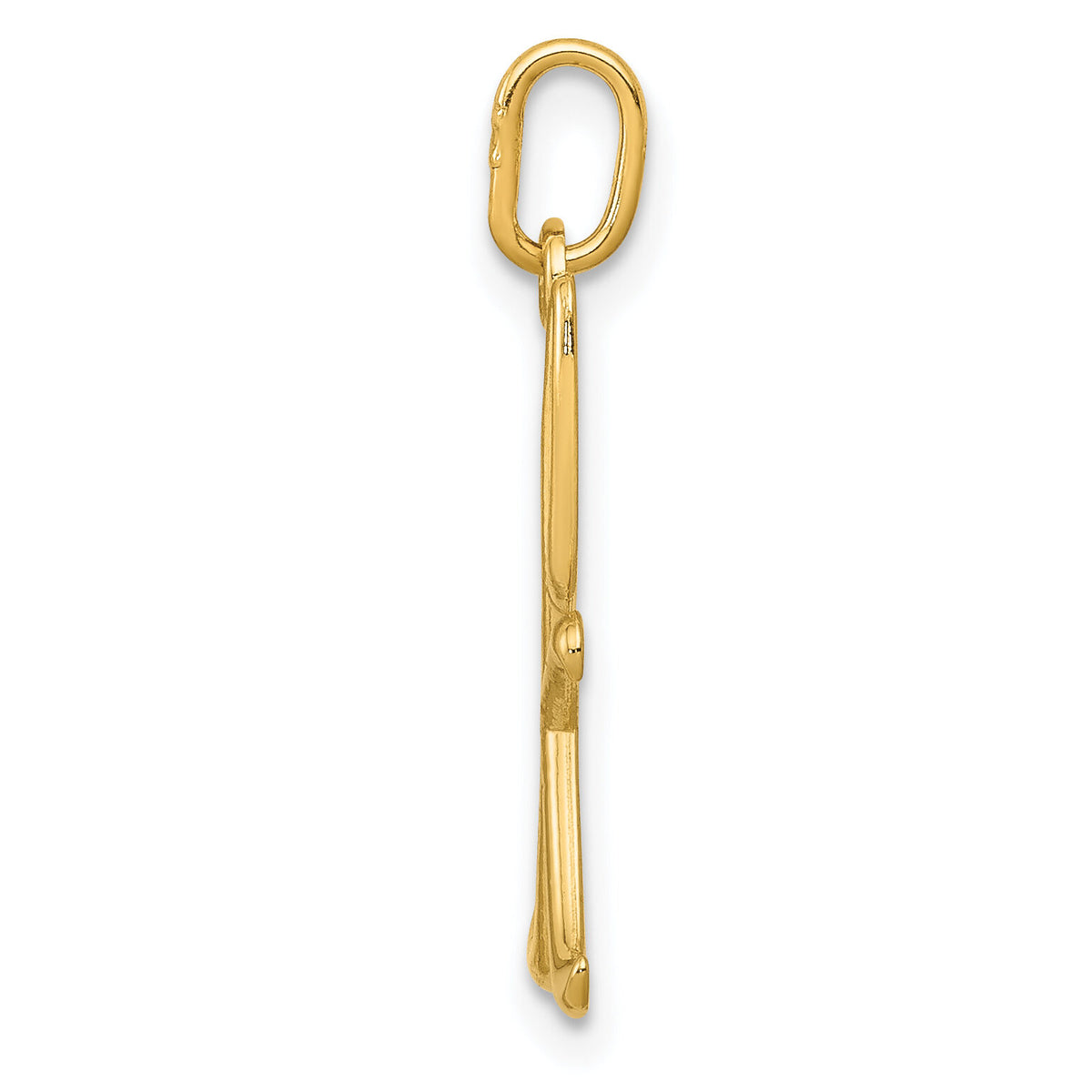 14k Yellow Gold Letter K Initial Charm-YC1060K