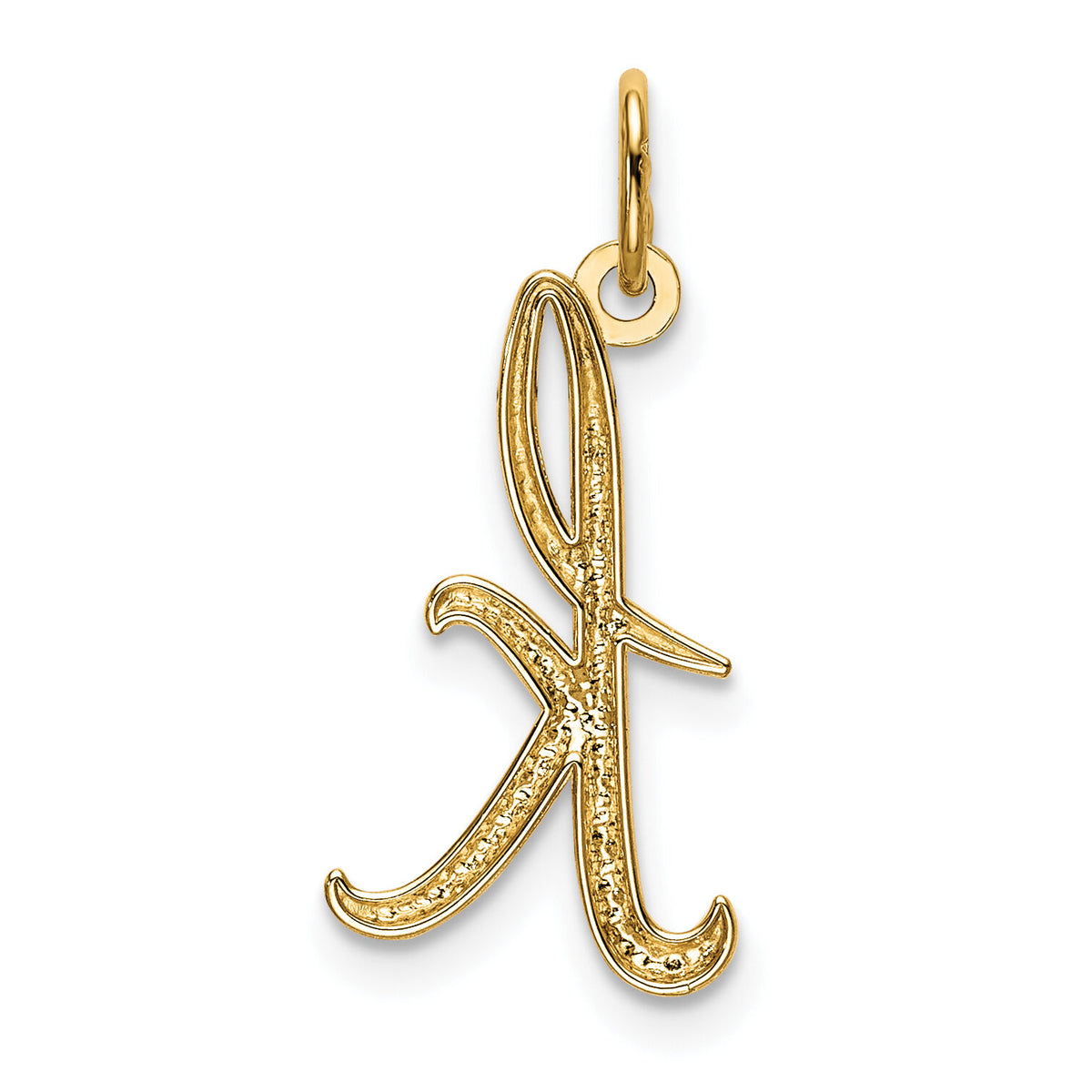 14k Yellow Gold Letter K Initial Charm-YC1060K