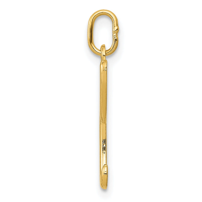 14k Yellow Gold Letter L Initial Charm-YC1060L