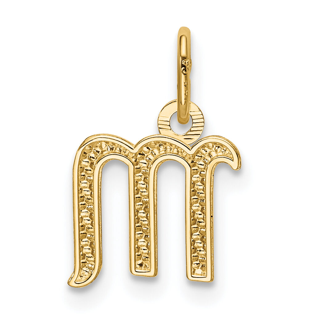 14k Yellow Gold Letter M Initial Charm-YC1060M