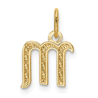 14k Yellow Gold Letter M Initial Charm-YC1060M