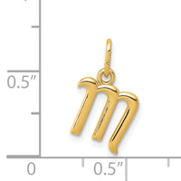 14k Yellow Gold Letter M Initial Charm-YC1060M