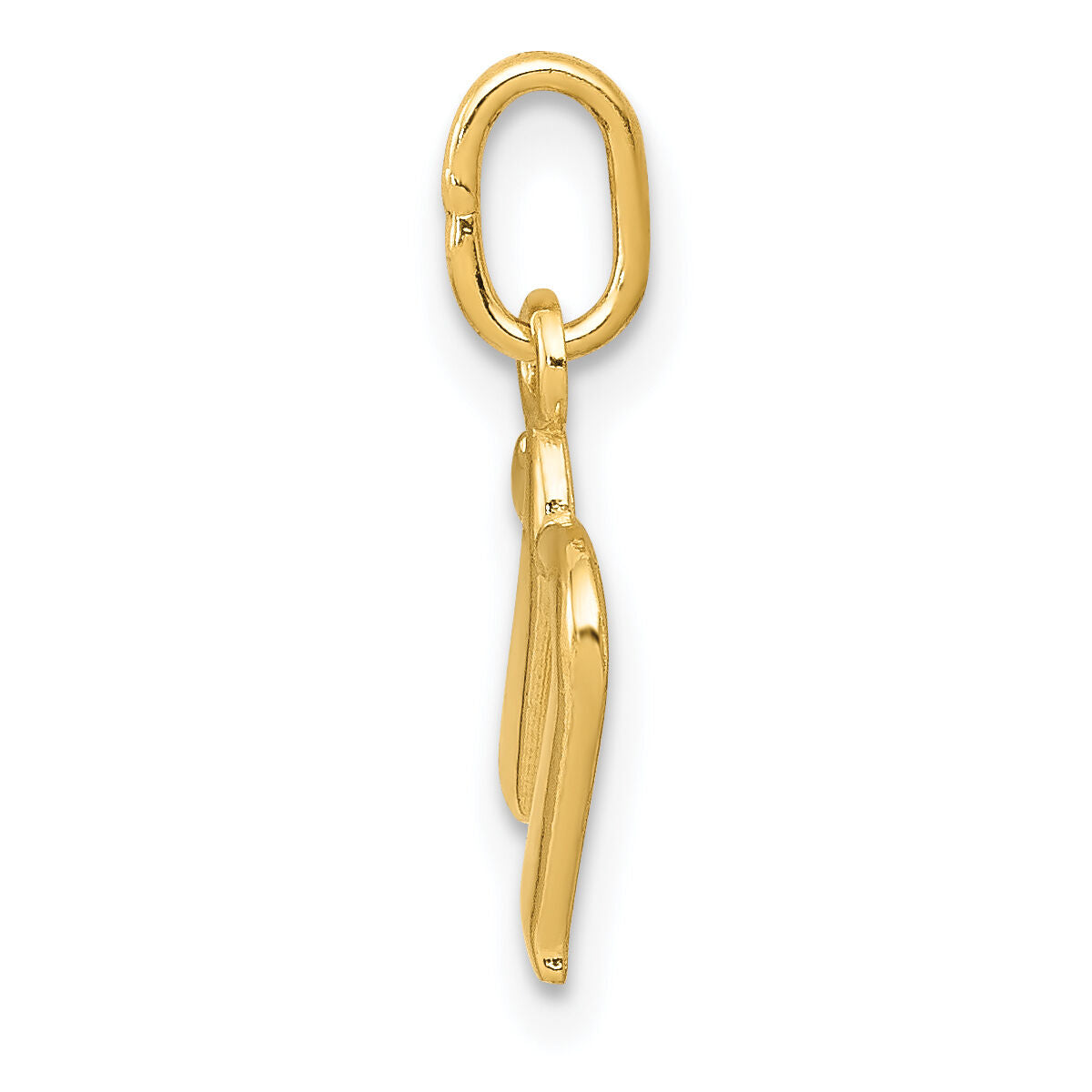 14k Yellow Gold Letter N Initial Charm-YC1060N