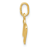 14k Yellow Gold Letter N Initial Charm-YC1060N