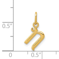14k Yellow Gold Letter N Initial Charm-YC1060N