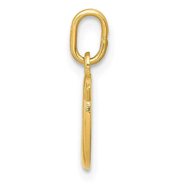 14k Yellow Gold Letter O Initial Charm-YC1060O