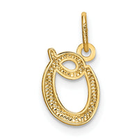 14k Yellow Gold Letter O Initial Charm-YC1060O
