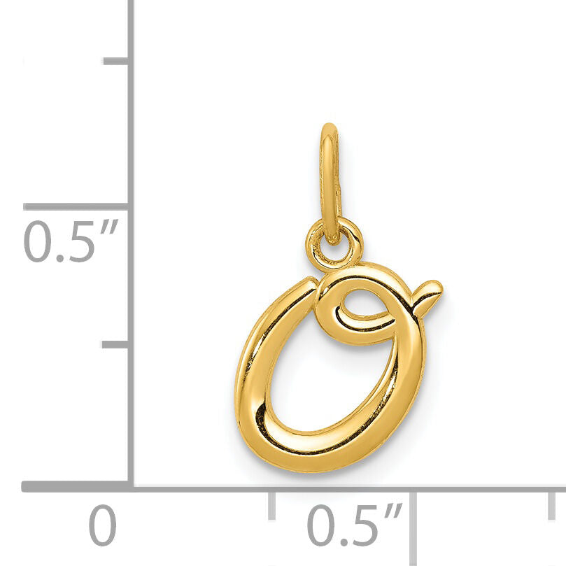 14k Yellow Gold Letter O Initial Charm-YC1060O