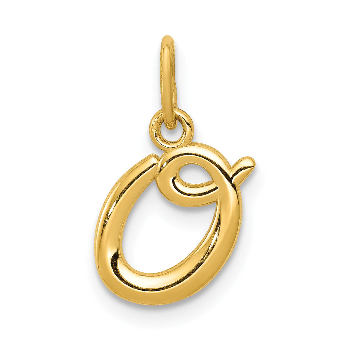 14k Yellow Gold Letter O Initial Charm-YC1060O