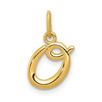 14k Yellow Gold Letter O Initial Charm-YC1060O