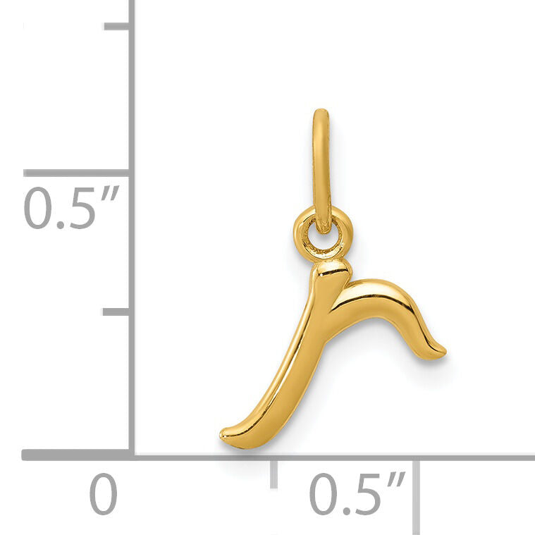 14k Yellow Gold Letter R Initial Charm-YC1060R