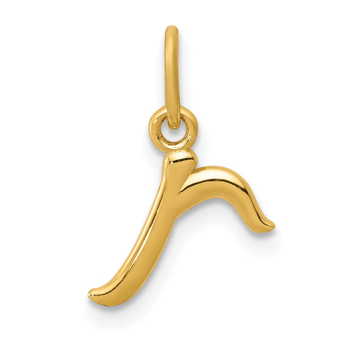 14k Yellow Gold Letter R Initial Charm-YC1060R