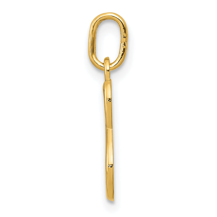 14k Yellow Gold Letter S Initial Charm-YC1060S