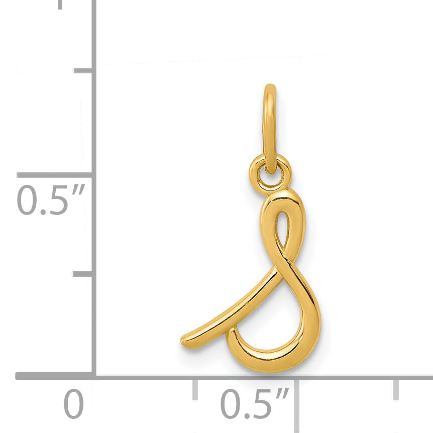 14k Yellow Gold Letter S Initial Charm-YC1060S
