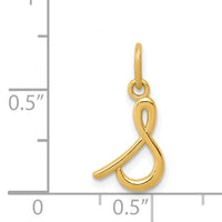 14k Yellow Gold Letter S Initial Charm-YC1060S
