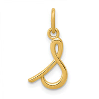 14k Yellow Gold Letter S Initial Charm-YC1060S
