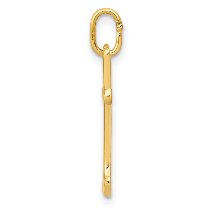 14k Yellow Gold Letter T Initial Charm-YC1060T