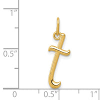 14k Yellow Gold Letter T Initial Charm-YC1060T
