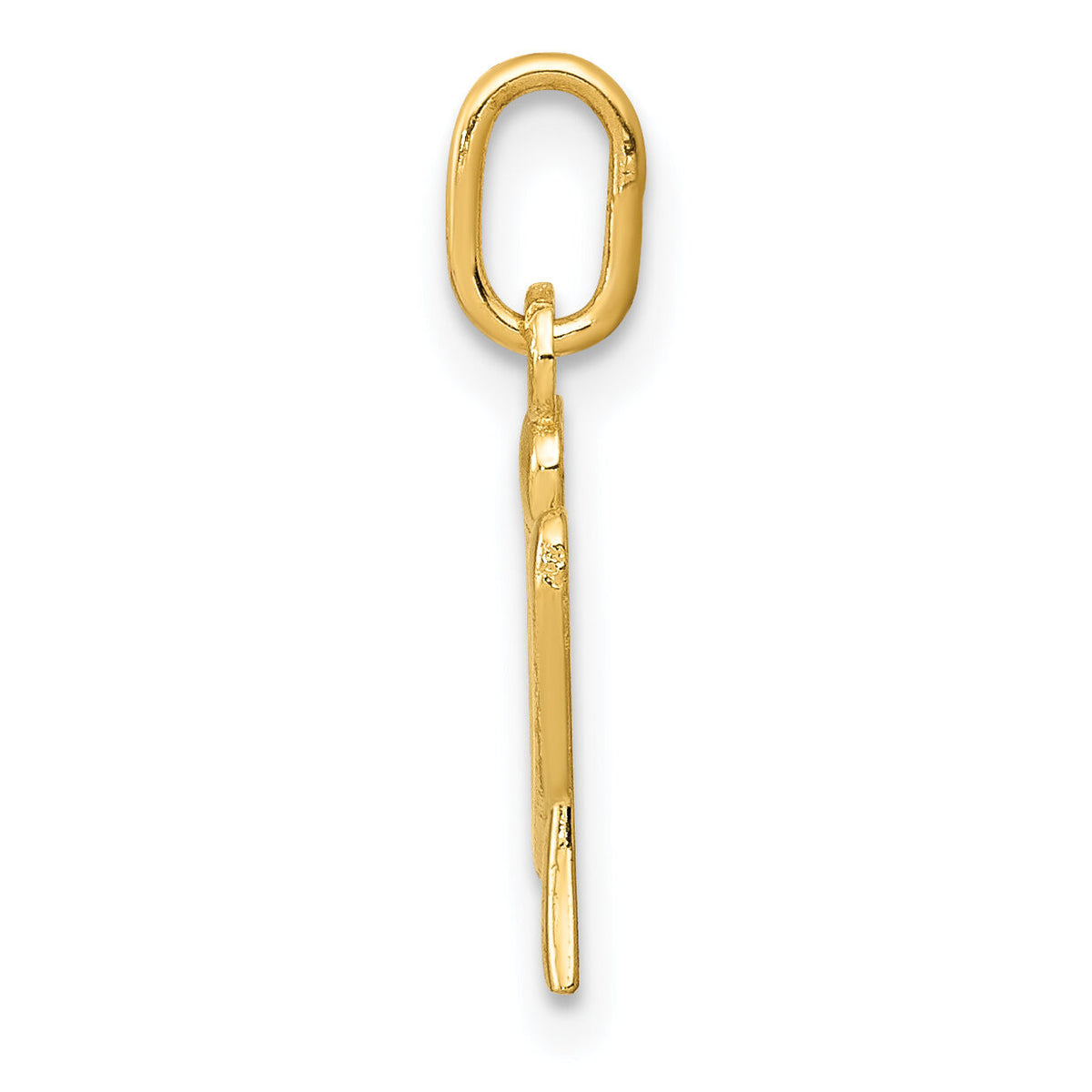 14k Yellow Gold Letter U Initial Charm-YC1060U