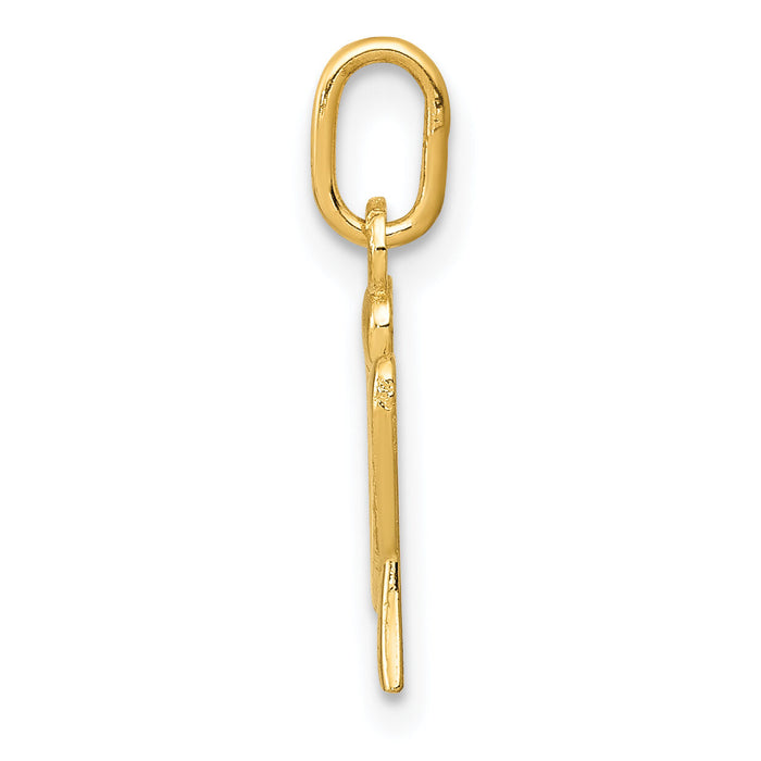 14k Yellow Gold Letter U Initial Charm-YC1060U