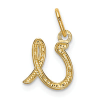 14k Yellow Gold Letter U Initial Charm-YC1060U