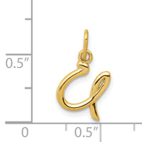 14k Yellow Gold Letter U Initial Charm-YC1060U