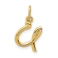 14k Yellow Gold Letter U Initial Charm-YC1060U