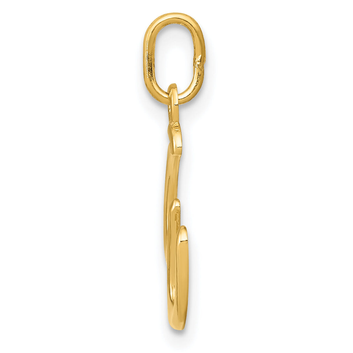 14k Yellow Gold Letter W Initial Charm-YC1060W