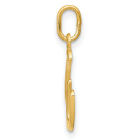 14k Yellow Gold Letter W Initial Charm-YC1060W